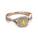 3 - Maisie Prima Yellow Sapphire and Diamond Halo Engagement Ring 