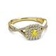 3 - Maisie Prima Yellow Sapphire and Diamond Halo Engagement Ring 