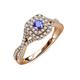 4 - Maisie Prima Tanzanite and Diamond Halo Engagement Ring 