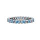 1 - Joyce 2.70 mm Blue Topaz and Lab Grown Diamond Eternity Band 