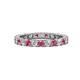 1 - Joyce 3.00 mm Pink Tourmaline and Lab Grown Diamond Eternity Band 