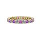 1 - Joyce 3.00 mm Amethyst and Lab Grown Diamond Eternity Band 