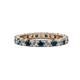 1 - Joyce 3.00 mm Blue and White Lab Grown Diamond Eternity Band 