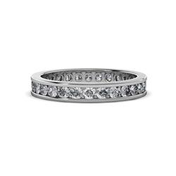 Celina Round Lab Grown Diamond Eternity Band Round Lab Grown Diamond ctw Channel Set Womens Eternity Ring Stackable K White Gold