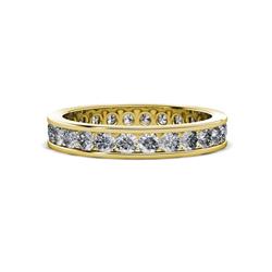 Celina Round Lab Grown Diamond Eternity Band Round Lab Grown Diamond ctw Channel Set Womens Eternity Ring Stackable K Yellow Gold