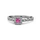 1 - Mavis Prima Pink Sapphire and Diamond Infinity Halo Engagement Ring 