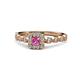 1 - Mavis Prima Pink Sapphire and Diamond Infinity Halo Engagement Ring 