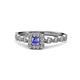1 - Mavis Prima Tanzanite and Diamond Infinity Halo Engagement Ring 