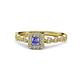 1 - Mavis Prima Tanzanite and Diamond Infinity Halo Engagement Ring 