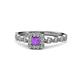 1 - Mavis Prima Amethyst and Diamond Infinity Halo Engagement Ring 