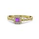 1 - Mavis Prima Amethyst and Diamond Infinity Halo Engagement Ring 