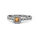 1 - Mavis Prima Citrine and Diamond Infinity Halo Engagement Ring 