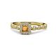 1 - Mavis Prima Citrine and Diamond Infinity Halo Engagement Ring 