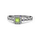 1 - Mavis Prima Peridot and Diamond Infinity Halo Engagement Ring 