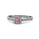 1 - Mavis Prima Rhodolite Garnet and Diamond Infinity Halo Engagement Ring 
