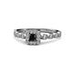 1 - Mavis Prima Black and White Diamond Infinity Halo Engagement Ring 
