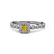 1 - Mavis Prima Yellow Sapphire and Diamond Infinity Halo Engagement Ring 