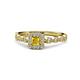 1 - Mavis Prima Yellow Sapphire and Diamond Infinity Halo Engagement Ring 