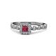 1 - Mavis Prima Ruby and Diamond Infinity Halo Engagement Ring 