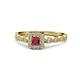 1 - Mavis Prima Ruby and Diamond Infinity Halo Engagement Ring 