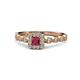 1 - Mavis Prima Ruby and Diamond Infinity Halo Engagement Ring 