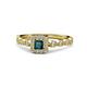 1 - Mavis Prima London Blue Topaz and Diamond Infinity Halo Engagement Ring 