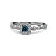 1 - Mavis Prima Blue and White Diamond Infinity Halo Engagement Ring 