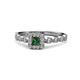 1 - Mavis Prima Diamond and Lab Created Alexandrite Infinity Halo Engagement Ring 