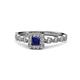 1 - Mavis Prima Blue Sapphire and Diamond Infinity Halo Engagement Ring 