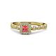 1 - Mavis Prima Pink Tourmaline and Diamond Infinity Halo Engagement Ring 