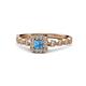 1 - Mavis Prima Blue Topaz and Diamond Infinity Halo Engagement Ring 