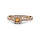 1 - Mavis Prima Citrine and Diamond Infinity Halo Engagement Ring 