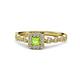 1 - Mavis Prima Peridot and Diamond Infinity Halo Engagement Ring 