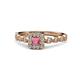 1 - Mavis Prima Rhodolite Garnet and Diamond Infinity Halo Engagement Ring 