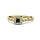 1 - Mavis Prima Black and White Diamond Infinity Halo Engagement Ring 