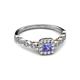 4 - Mavis Prima Tanzanite and Diamond Infinity Halo Engagement Ring 