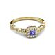 4 - Mavis Prima Tanzanite and Diamond Infinity Halo Engagement Ring 