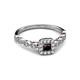 4 - Mavis Prima Red Garnet and Diamond Infinity Halo Engagement Ring 