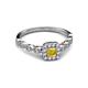 4 - Mavis Prima Yellow Sapphire and Diamond Infinity Halo Engagement Ring 