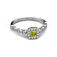 4 - Mavis Prima Yellow and White Diamond Infinity Halo Engagement Ring 