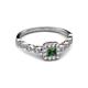 4 - Mavis Prima Diamond and Lab Created Alexandrite Infinity Halo Engagement Ring 