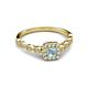 4 - Mavis Prima Aquamarine and Diamond Infinity Halo Engagement Ring 