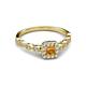 4 - Mavis Prima Citrine and Diamond Infinity Halo Engagement Ring 