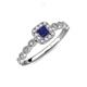 5 - Mavis Prima Blue Sapphire and Diamond Infinity Halo Engagement Ring 