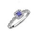 5 - Mavis Prima Tanzanite and Diamond Infinity Halo Engagement Ring 