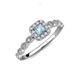 5 - Mavis Prima Aquamarine and Diamond Infinity Halo Engagement Ring 