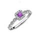 5 - Mavis Prima Amethyst and Diamond Infinity Halo Engagement Ring 