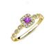 5 - Mavis Prima Amethyst and Diamond Infinity Halo Engagement Ring 