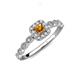 5 - Mavis Prima Citrine and Diamond Infinity Halo Engagement Ring 