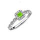 5 - Mavis Prima Peridot and Diamond Infinity Halo Engagement Ring 